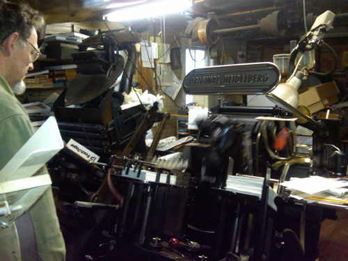 Paper in the letter press